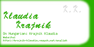 klaudia krajnik business card